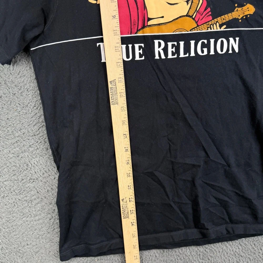 True‎ Religion Mens World Tour Buddha Guitar Graphic T-Shirt Black Small S